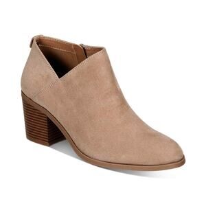 Style & Co Felaa Asymmetrical Booties - 6.5 - Taupe